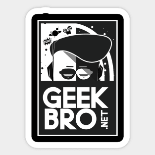 Geekbro Logo (White) Sticker